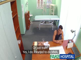 fakehospital hot nurse massages patient before sucking