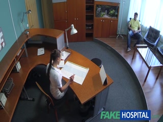 fakehospital sexy nurse heals patient with hard office sex